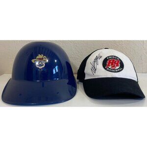 Frisco RoughRiders Plastic Souvenir Baseball Helmet & Autographed Hat Ball Cap
